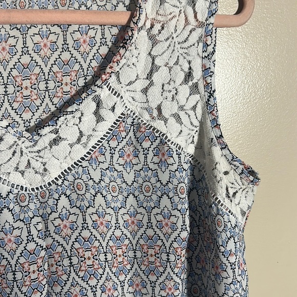Zac‎ & Rachel Paisley Lace Trim Career Top | 1X - Picture 3 of 6